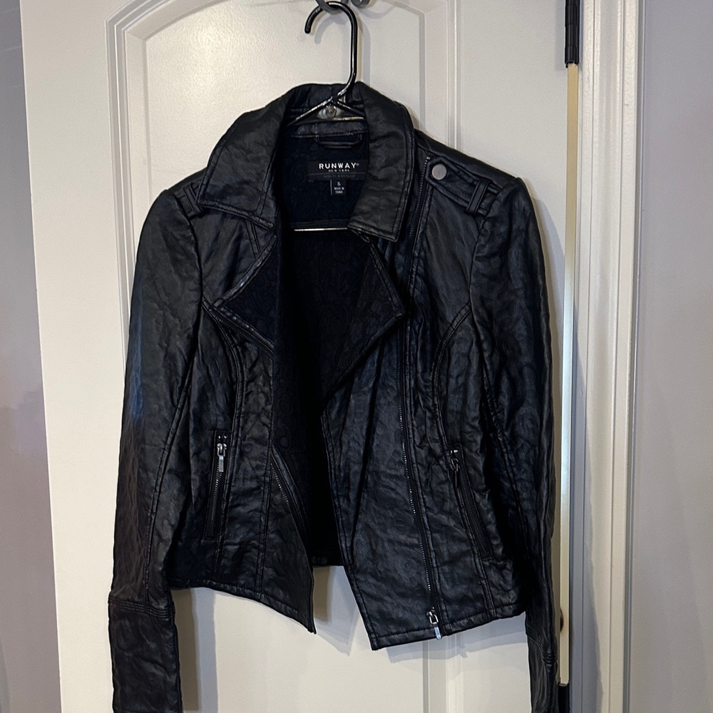 Runway Black Leather Women's Jacket